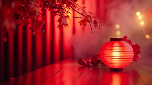 新年春节过年中式室内装饰红色灯笼喜庆的背景7图片