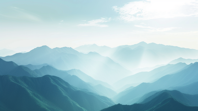 绿色云雾缭绕大山背景12图片