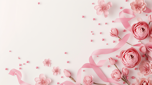 粉色玫瑰花女神节浪漫唯美的背景10图片
