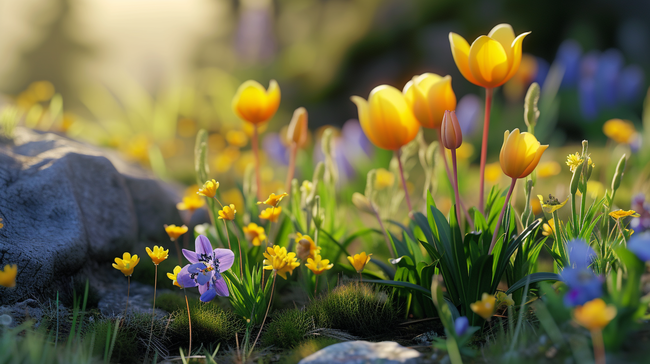 春季百花盛开唯美背景7图片