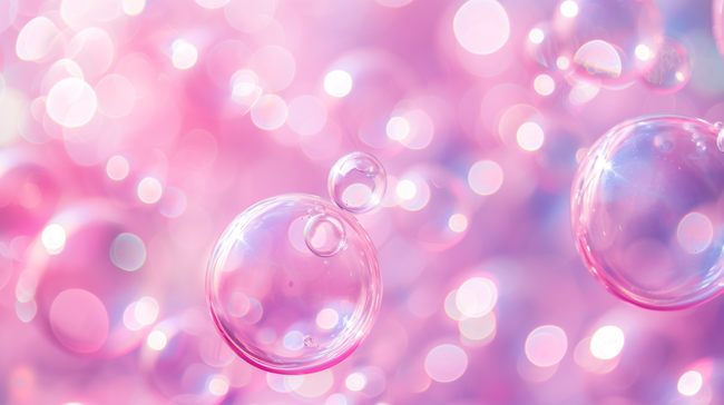 粉色透明泡泡浪漫背景7图片