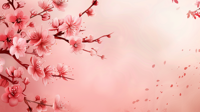 粉色中国风盛开的樱花背景1图片