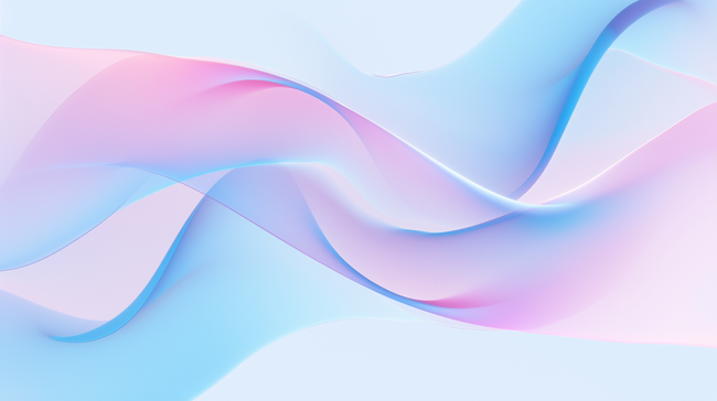 蓝粉清透质感3D流动变幻玻璃色彩背景图片图片