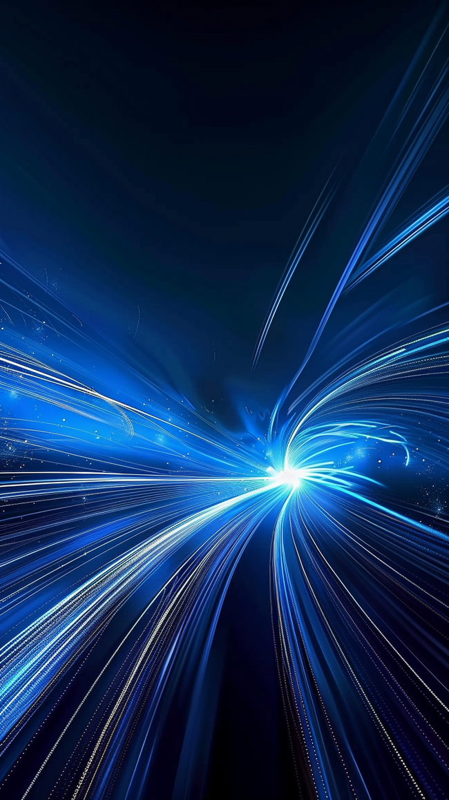 蓝色商务科技流动光纤粒子蓝色光效背景图片图片