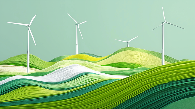 绿色科技新能源风车背景图片