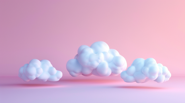 粉色云朵唯美合成创意素材背景图片