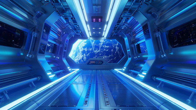 太空飞船空间合成创意素材背景图片