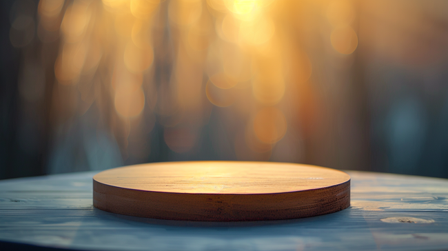 中式简约桌面上木质纹理垫板的背景图片