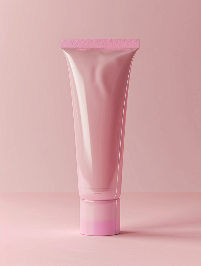 粉色洗面奶拍摄摆放广告的背景图片