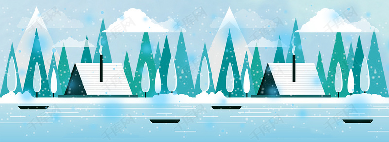 冬季乡村雪景电商淘宝背景图片免费下载_海报
