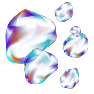 彩帶漂浮海报模板_酸性镭射潮流泡泡气泡漂浮