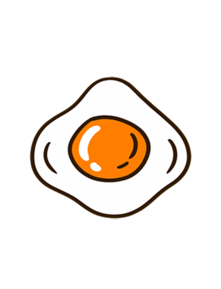 好吃的鸡蛋海报模板_潮流美式贴纸鸡蛋荷包蛋