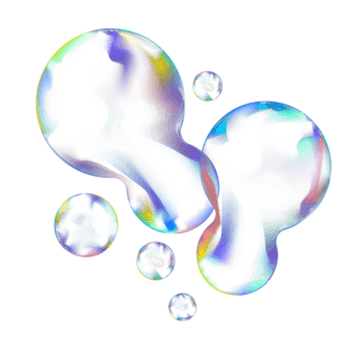 漂浮小气球海报模板_酸性镭射潮流泡泡气泡漂浮