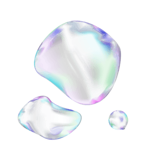 模糊泡泡海报模板_酸性镭射潮流泡泡气泡漂浮
