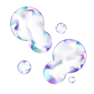 彩帶漂浮海报模板_酸性镭射潮流泡泡气泡漂浮元素
