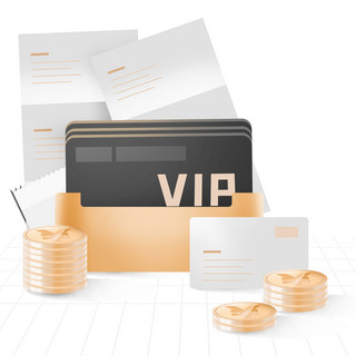 vip签到卡海报模板_立体理财金融钱币VIP