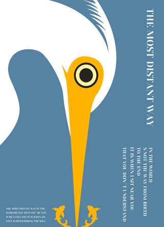 动物家禽一组海报模板_简约风动物仙鹤水资源平面海报设计