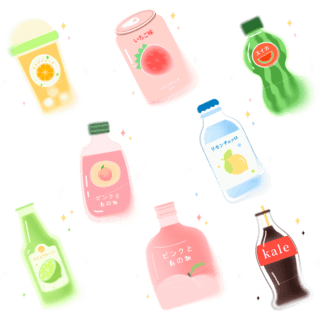 果汁和冰奶昔海报模板_弥散夏天夏季饮料饮品