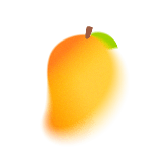 芒果柚子海报模板_弥散潮流芒果