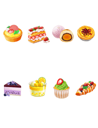 芒果小人海报模板_写实水彩美食甜品美食餐饮甜点下午茶系列