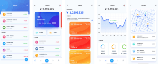 app思维导图海报模板_金融理财银行蓝色APP平面UI设计