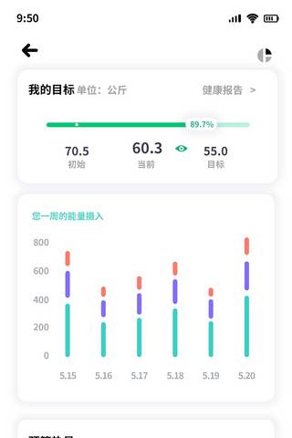 分析统计图表海报模板_健身运动移动端APP数据详情页统计UI设计