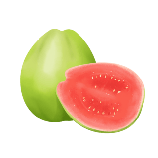 水果保龄球海报模板_手绘水果芭乐