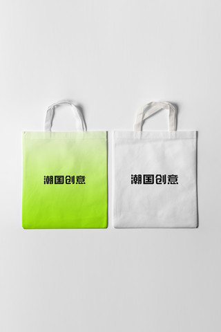 包装袋样机图海报模板_帆布环保手提袋样机展示购物袋