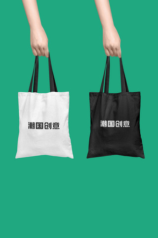 炫光圈效果海报模板_帆布环保袋礼物袋包装样机