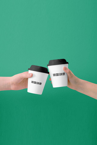 包装样机模版海报模板_纸杯咖啡杯子奶茶杯样机