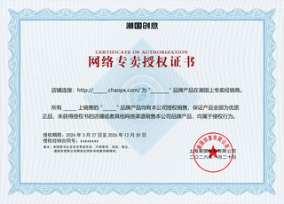 横版证书海报模板_蓝色花边授权证书荣誉证书横版