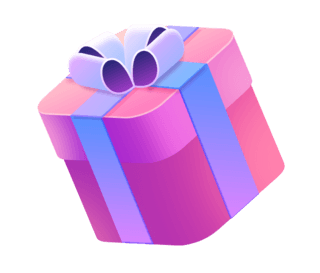 手账礼物盒海报模板_紫色礼物礼盒元素