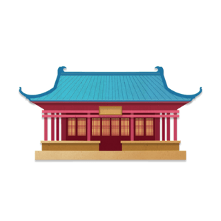 古代宫殿王座海报模板_立体剪纸剪纸风中式建筑中国风古建筑寺庙
