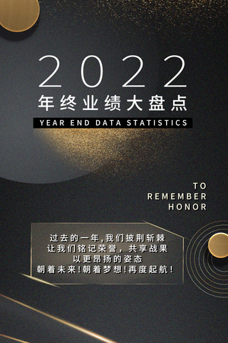 黑金现代风几何烫金年终总结盘点年报2022