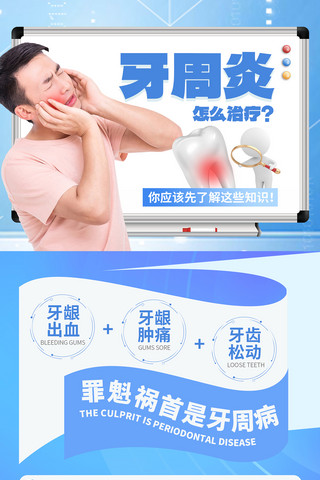 大熊猫牙齿海报模板_医疗健康牙齿口腔牙周炎科普治疗H5长图