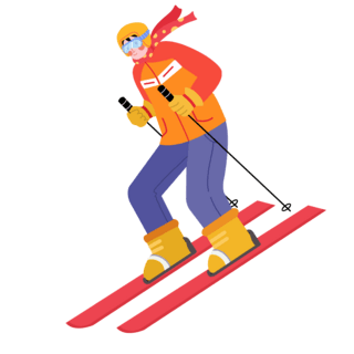 项目；海报模板_冬季冬天体育运动项目运动员雪橇滑雪