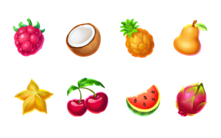 勾icon海报模板_水果生鲜果蔬质感图标ICON设计