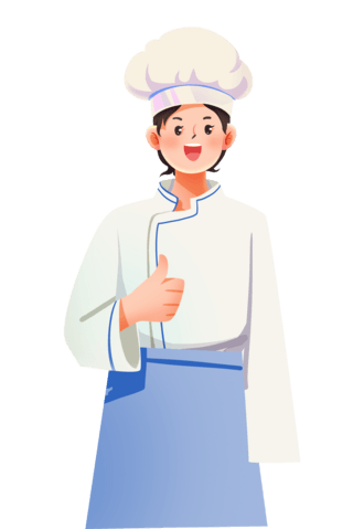 黑白厨师帽海报模板_38妇女节职业群像女性人物厨师元素