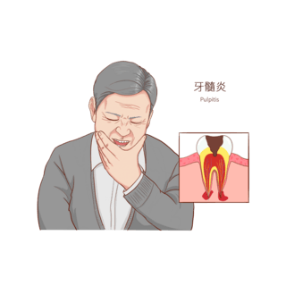 常见医疗人物疾病图例牙髓炎