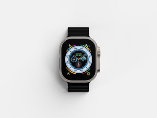 红将军苹果海报模板_AppleWatchUltra苹果手表机械感黑色