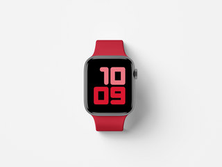 单个千鸟格海报模板_苹果手表单个手表展示样机