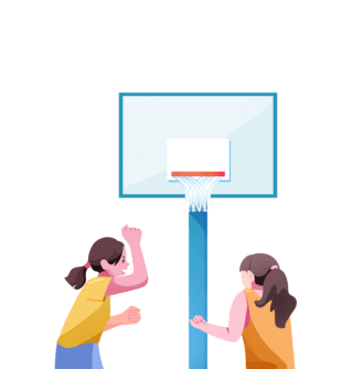 亚运插画海报模板_篮球投篮运动会体育运动插画人物元素