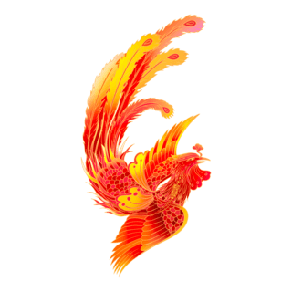 凤凰金属海报模板_中国风传统凤凰神兽鸟类春节喜庆动物元素