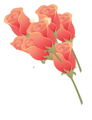 玫瑰花代表着爱情海报模板_214情人节甜蜜告白约会玫瑰花插画元素