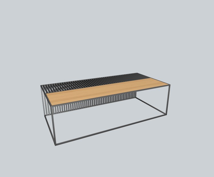 仿真家具实木家具c4d简易茶几