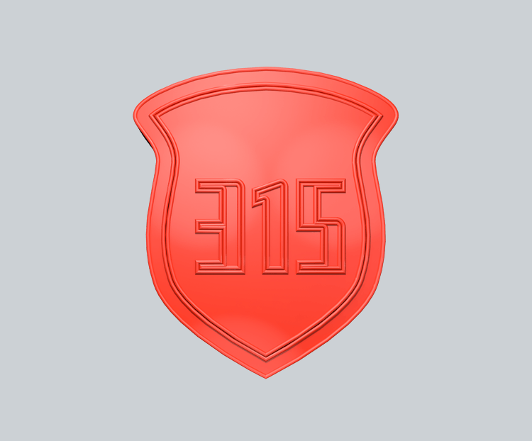 C4D315红色立体盾牌