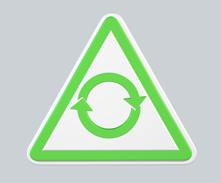 立体C4D可循环环保标志