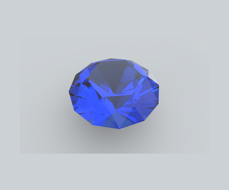 钻石闪亮切面透明彩色宝蓝色免扣