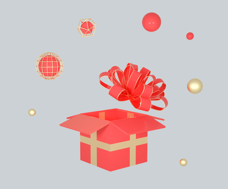 C4D红金色512母亲节正方形礼盒打开礼盒礼盒礼物