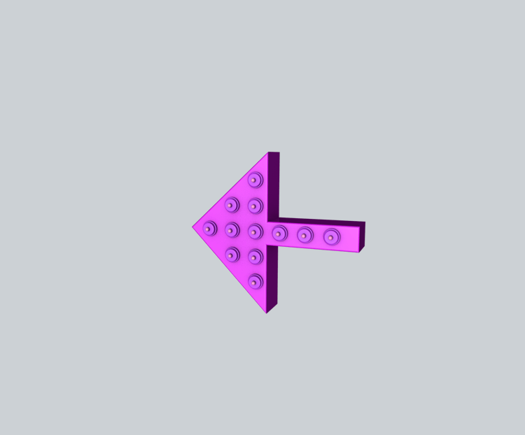 手绘紫色C4D方向箭头插画